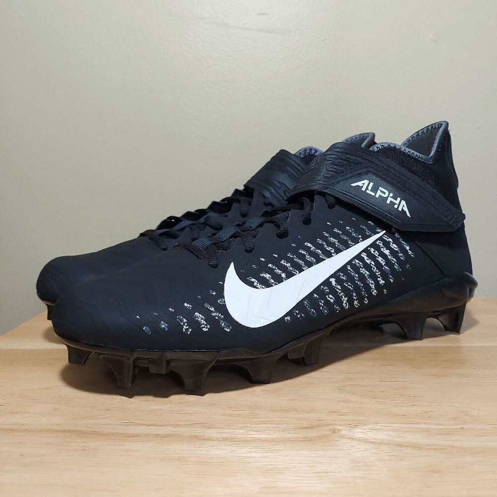Nike Alpha Menace Pro 2 Wide Football Cleats Black White BV3951-001 Men's 13 W - Picture 3 of 7